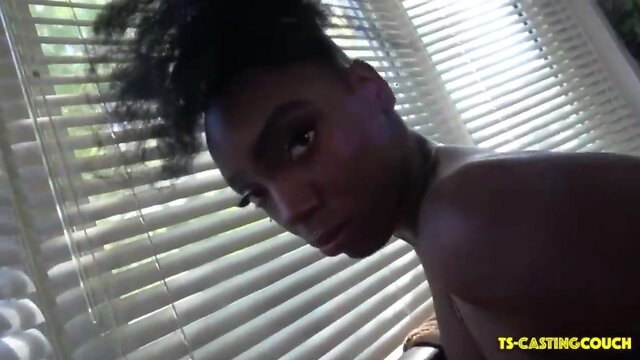 Excellent black trans babe