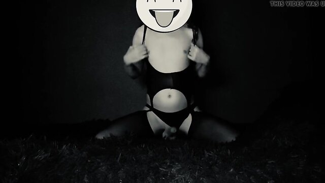 Crossdress karina strawberry in underwear body stockings