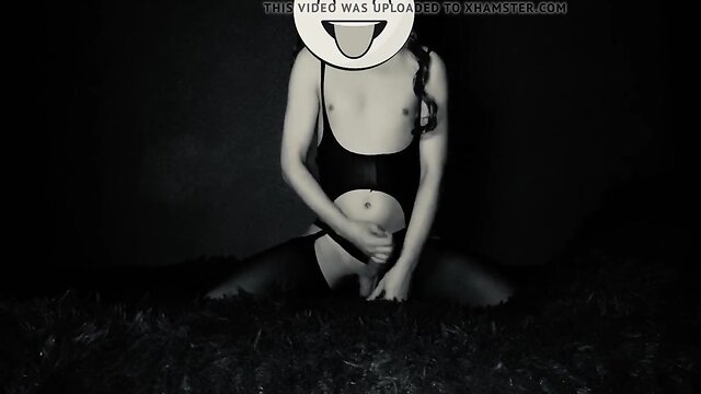 Crossdress karina strawberry in underwear body stockings