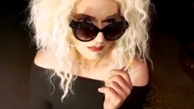 Jennifer lee crossdresser smoking bimbo sunglasses