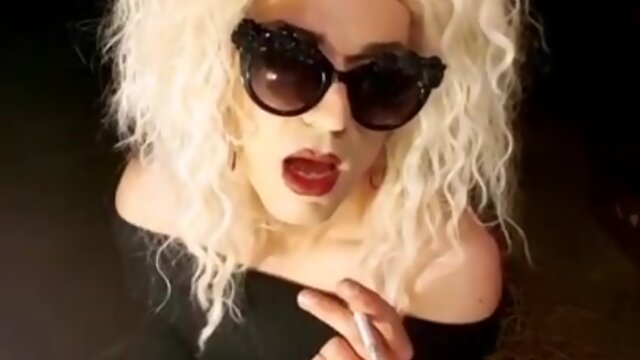 Jennifer lee crossdresser smoking bimbo sunglasses