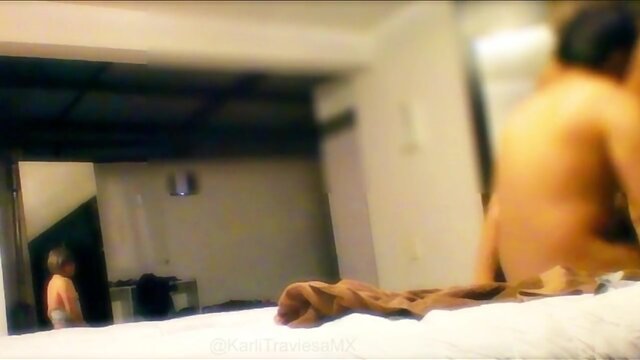 Mexican transvestite drilled by his excited and vigorous husband