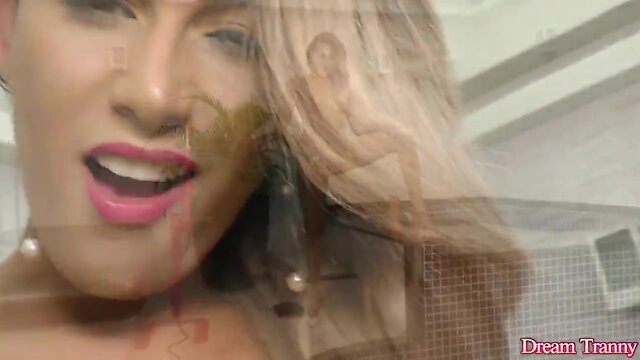 Trans babe bella atrix destroys her butt with a large sextoy