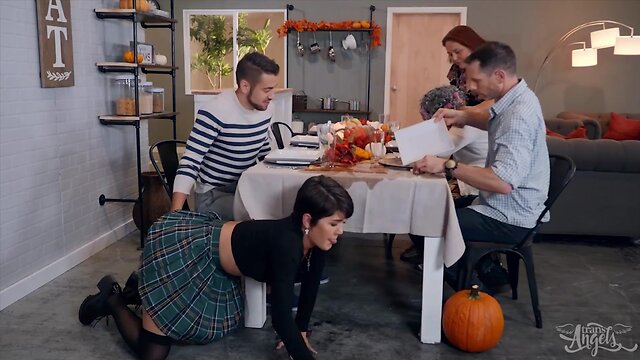 Daisy Taylor`s Wild Role-Play Fantasy: Petite Brunette Transangel!