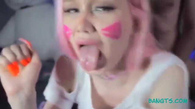 Splendid transsexual gets hammered raw