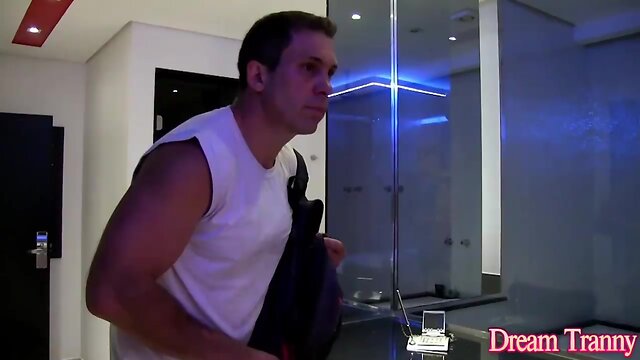 Reluctant she-male bruna castro is persuaded to fuck by a perverse