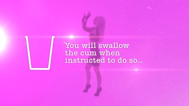 Crossdresser cum eating hypno
