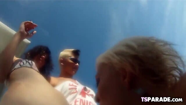 Tran babes having a pool wild party