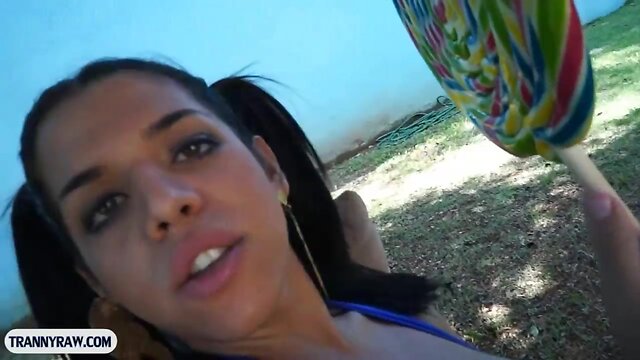 Huge ass transsexual from brazil outdoor anal sex and pissing