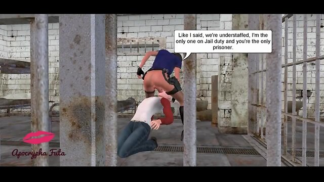 Futa cops fucks guy in jail