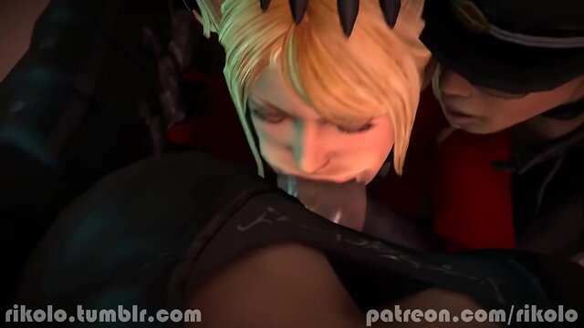 Group sex with futanari