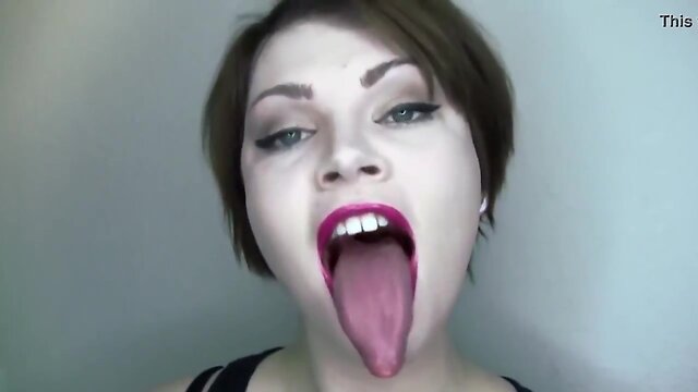 Beauty girls tongue -1