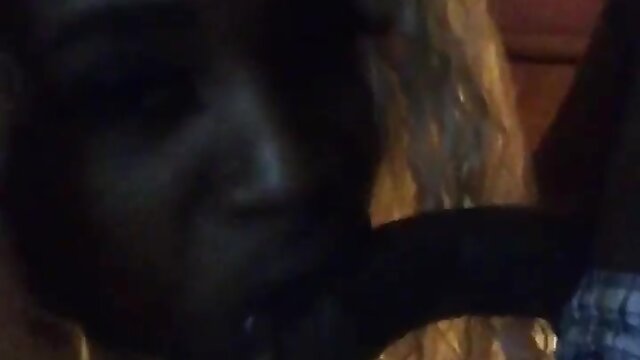 Having fun swallowing this 11inch cock sloppy toppy