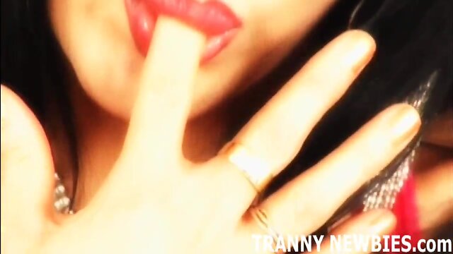 Ebony Trans Babe Gets Hard Pounded by Big Black Cock