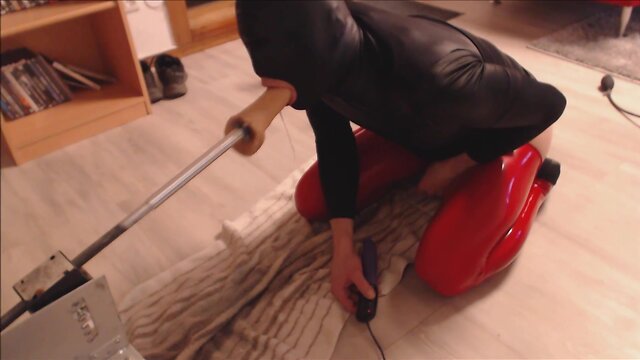 Throat and anal fucking by machine