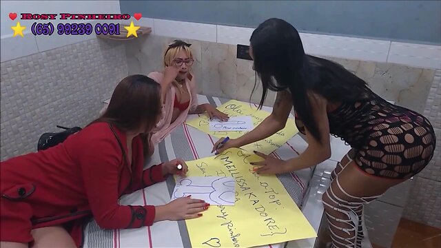 Rosy pinheiro em mais uma suruba com melissa kadore e thalyta souza.