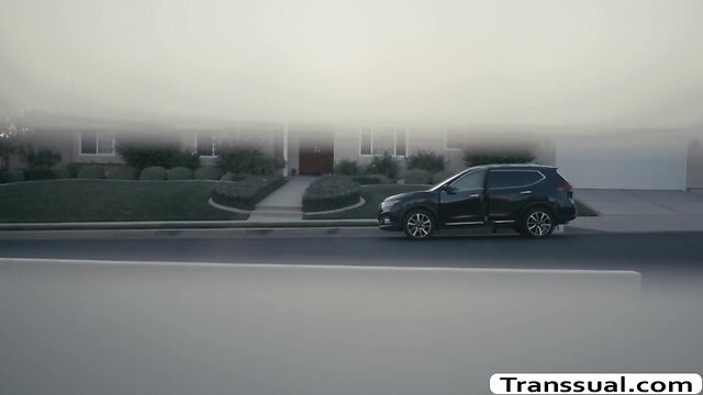 Transbabe aubrey kate fucks her man