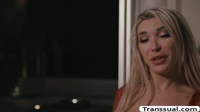 Transbabe aubrey kate fucks her man