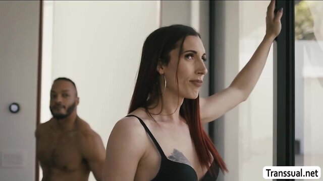 T-Girl melanie almost caught bf fucking stepsis