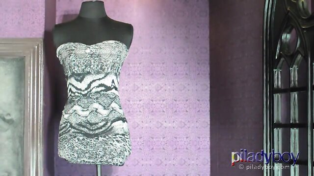 Great long hair filipina tv strips wank and cum