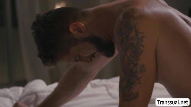 Tgirl aubrey kate fucks her man from behind