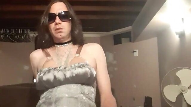 A crossdresser and hur 8 inch sextoy