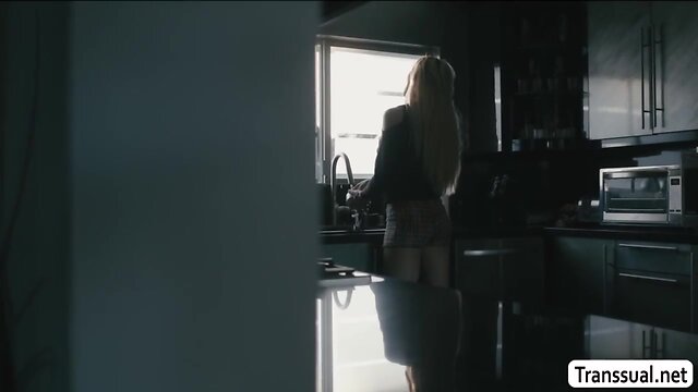 Tranny aubrey kate enjoys swallowing dudes schlong