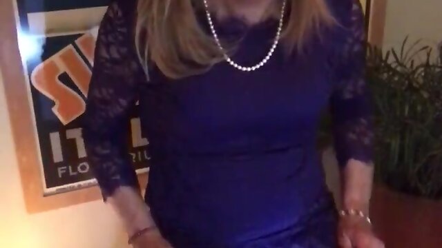 Dakota: blue dress..white sultry mess