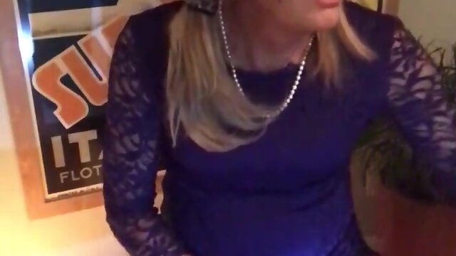 Dakota: blue dress..white sultry mess