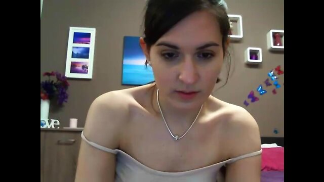 Sexy teenager strips on webcam