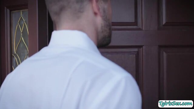 Latin ladyboy booty hammered by a young preacher