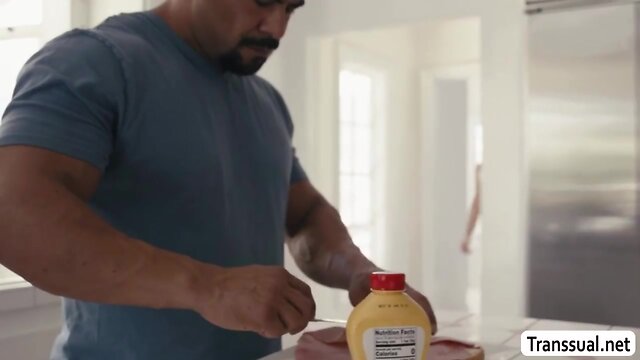 Stepdad bangs tran khloe in doggy-style