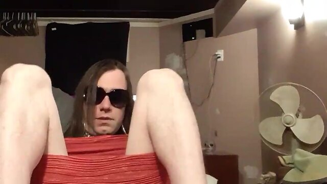 Wild Solo Sissy Trans Video: Big Dildo, Big Tits, Blowjob & Explosive Orgasm!