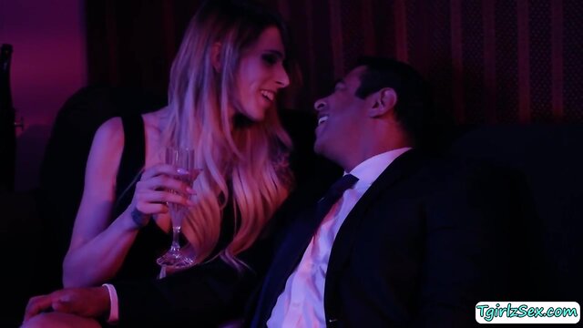 Tgirl casey kisses gets her booty banged in a vip room