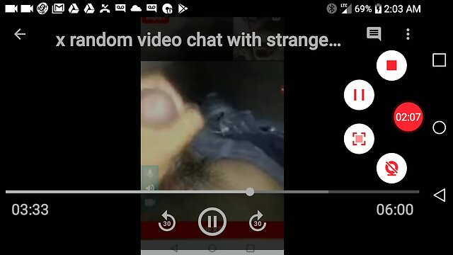 Crossdresser misse makes 4 hard cocks cum on random video chat.