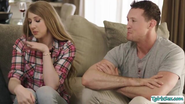 Thick transsexual ryder monroe rides friends penis