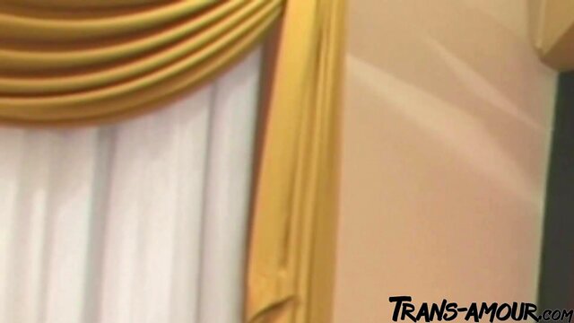 He must ride on the massive prick transvestite!