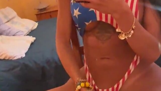 Beauteous brazilian transvestite with bug booty