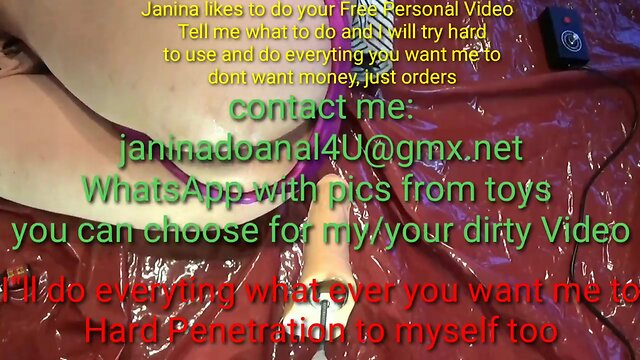 Janina anal sextoy machine butthole penetration homework