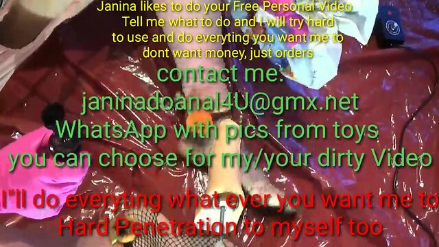 Janina anal sextoy machine butthole penetration homework