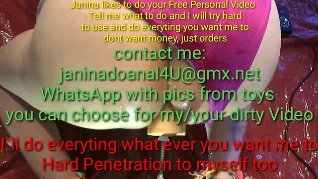 Janina anal sextoy machine butthole penetration homework
