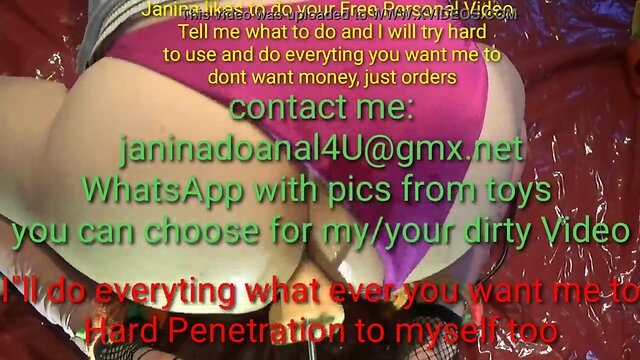 Janina anal sextoy machine butthole penetration homework