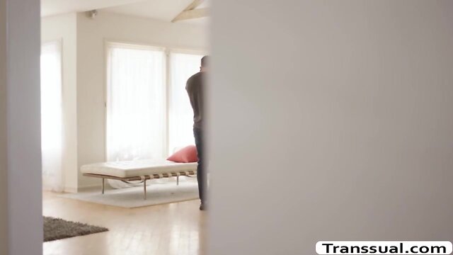 T-Girl khloe enjoys swallowing dudes bigcock