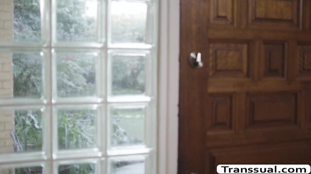 T-Girl khloe enjoys swallowing dudes bigcock