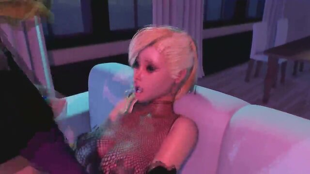 Young Futanari Teen Gives a Blowjob to a Dickgirl - Hentai Animation