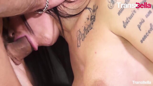 Italian-Brazilian TS Babe Gets Hard Anal Fucking: Big Boobs, Big Booty, Tattoos!