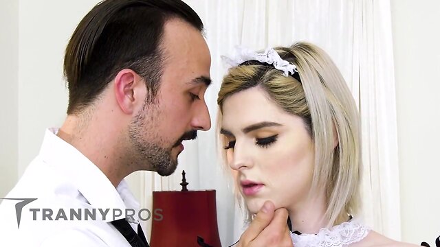 Sultry trans maid leads guy to cheat on wife!