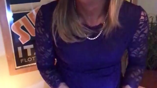 Dakota: blue dress..white sultry mess