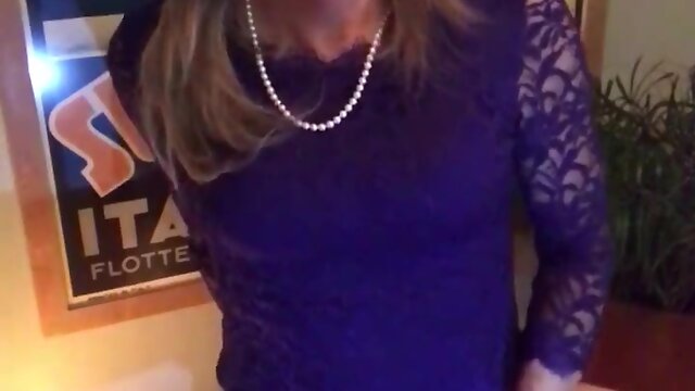 Dakota: blue dress..white sultry mess