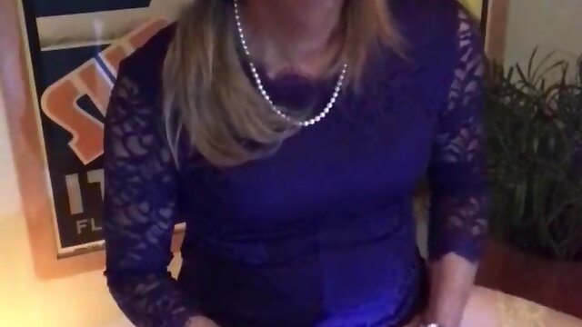 Dakota: blue dress..white sultry mess